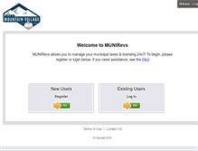 Tablet Screenshot of mountainvillage.munirevs.com